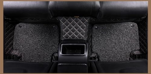 Image of Auto Hub 7D Car Floor Mats Compatible with Maruti Victoris, Leatherette, 100% Waterproof & Washable, Victoris Car 7D Floor Mat, Black