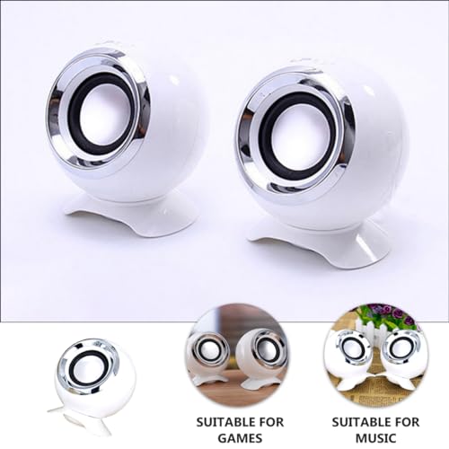 Altavoces PC USB Homoyoyo compactos con control de volumen para teléfono 4