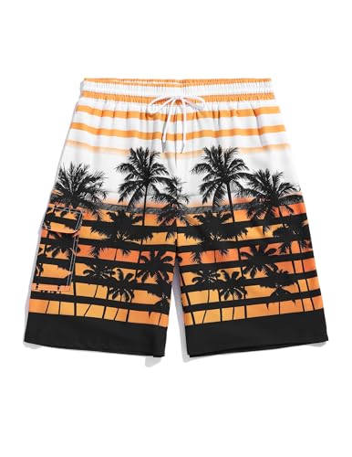 ZAFUL Mens Swim Trunks Quick Dry Swim Shorts Pocket Mesh Lining 2 in 1 Board Short Bathing Suit Elastic Waistband Swimwear2