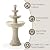 Glitzhome Water Fountain Outdoor Floor-Stand Fountains with LED Light & Pump, Oversized 3 Tier Terrazzo Waterfalls Patio Fountain and Waterfalls Outdoor Yard Fountains for Lawn Garden Backyard Deck