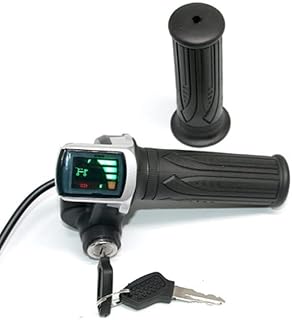 E-Trendo 48V Dc Electric Bicycle Throttle with LCD Display & ON/Off Key Lock | Waterproof Hall Sensor Throttle Grip for E-... Price In India