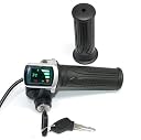 E-Trendo 48V Dc Electric Bicycle Throttle with LCD Display & ON/Off Key Lock | Waterproof Hall Sensor Throttle Grip for E-Bicycle, E-Bike, EV gallery image