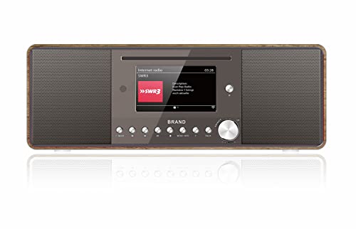 Albrecht DR 895 CD Kompaktanlage, DAB+/UKW/Internet/CD, 27896, Walnuss, mit 4" Farbdisplay, Stereo Musik und Podcast Streaming,USB, App Steuerung – Bild 4