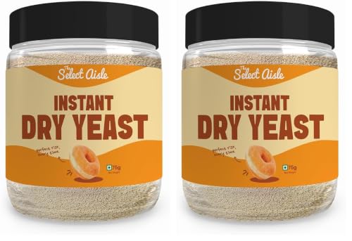 Image of The Select Aisle Instant Dry Yeast- 75g [Perfect for baking breads| Leavening| Rising| Soft Bread| Baking indredients] (Pack of 2)