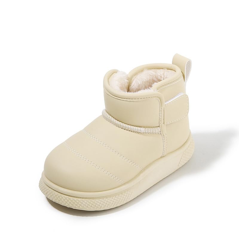 Toddler Winter Snow Boots, Fur Lined Ankle Boots, Slip-on Style