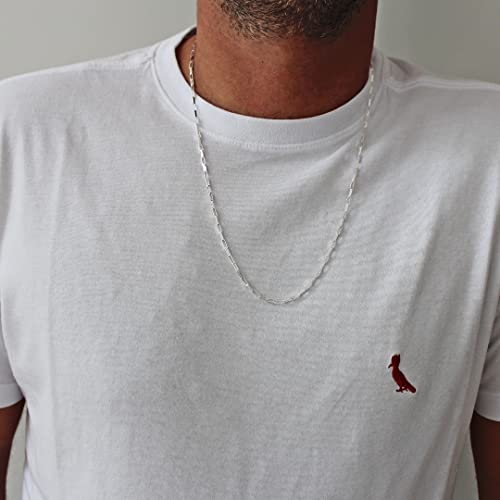 AMENNA, Conjunto Veneziana Longa Corrente 60cm e Pulseira Masculina Prata 925