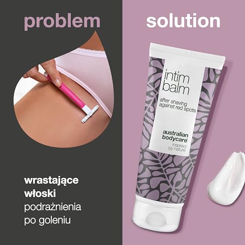 Australian Bodycare Intim Balm, 100ml | Odżywczy balsam po goleniu do okolic intymnych | Zapobiega zaczerwienieniu, wrastaniu włosków, podrażnieniom po goleniu | Z 100% Olejkiem z Drzewa Herbacianego