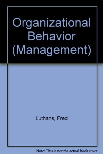 Organizational behavior;: A modern behavioral a... 0070391181 Book Cover