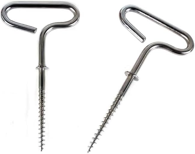 Ice Fishing Spiral Drill Nails Ice Auger for Camping Outdoor 2 Packs (T Shape)