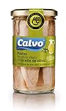 Con aceite de oliva y sal Calvo Filetes de Atun en Aceite Oliva, 163g