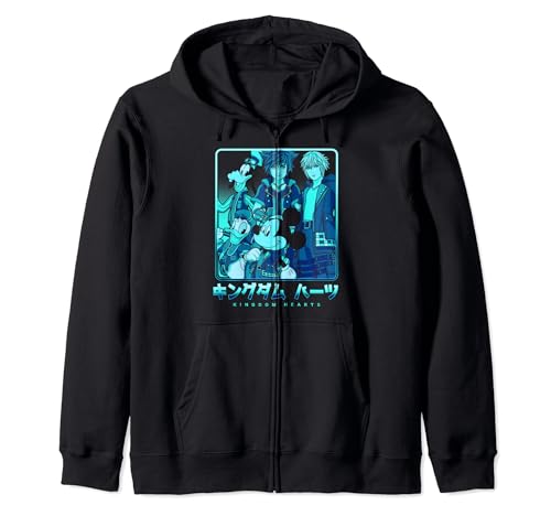 Sweat Kingdom Hearts imprimé kanji idéal pour vos soirées gaming décontractées