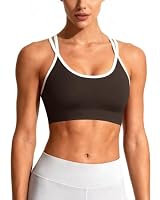 WOYYHO Cross Back Sports Bra for Women Padded Medium Support Workout Bra — image 3