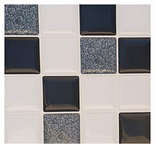 Pastilha Adesiva Cromo Sign Granito Cinza e Branco Resinada Kit 4 Placas