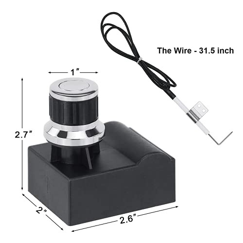 Hisencn 6 Outlets Tact Push Button Chrome Coated Universal Spark Generator Switch, Grill Ignitor Kit For Home Depot Nexgril 720-0830H, 720-0830D, 720-0888, 720-0888N And Most Nexgrill Grill Models #TOP1