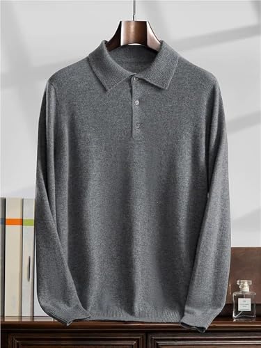 Men's Cashmere Polo Pullover Knitwear Sweater Fall Winter