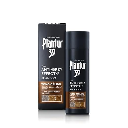 Plantur 39 Anti-Grey effect 5,6-DHI & Caffeine Shampoo Tono Cálido 1 x 200ml | Cabello gradualmente más oscuro y fuerte | Disimula las canas de forma controlada