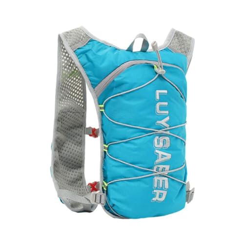 ランニングリュック トレラン ジョギング ザック バッグ サイクリング バック マラソン ベスト ハイドレーション対応 揺れない 反射材 軽量 メンズ レディース マリンブルー