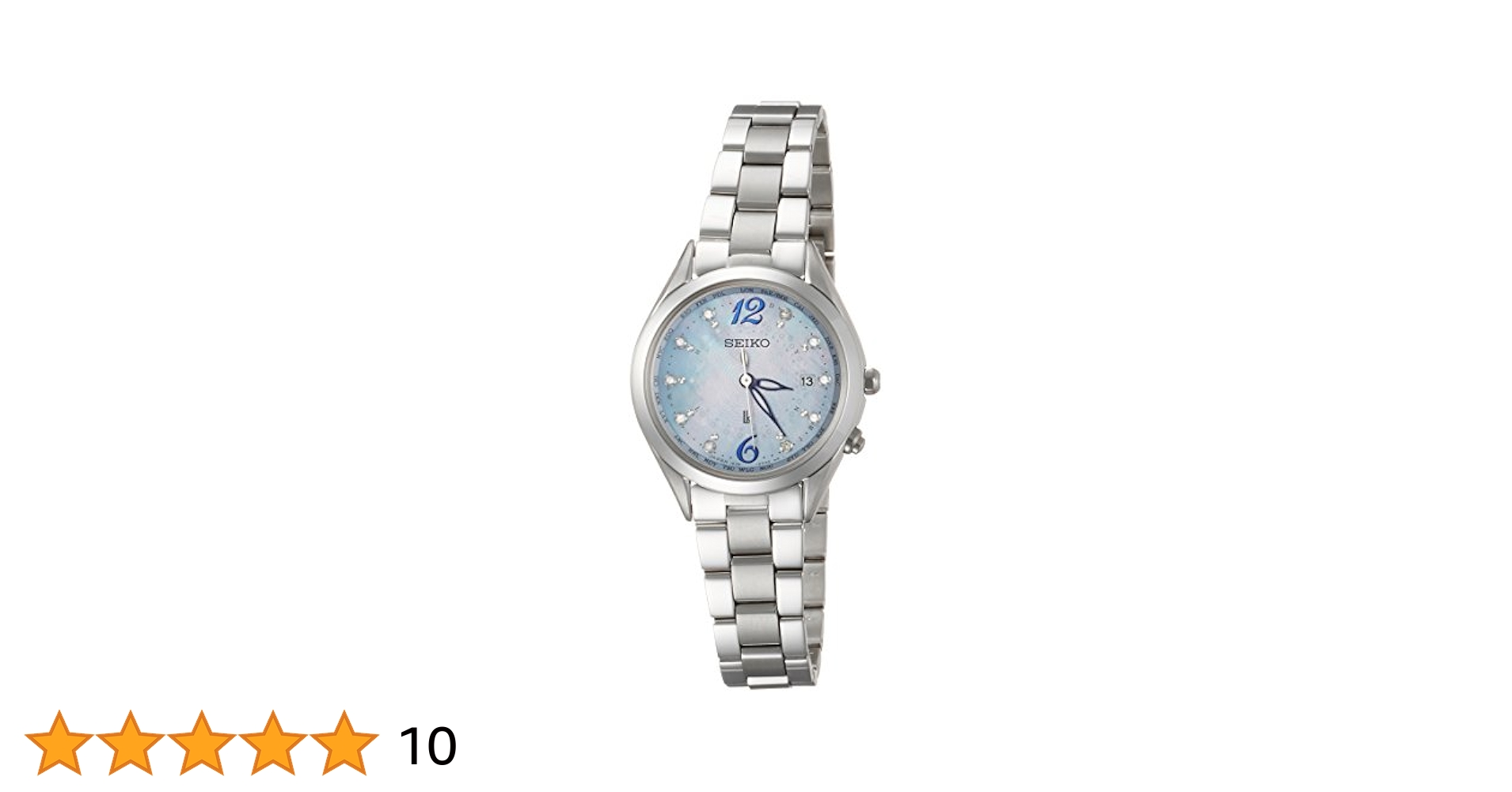 【美品】SEIKO セイコー ルキア 電波ソーラー 時計 シルバーラメ Amazon | [セイコーウォッチ] 腕時計 ルキア ソーラー電波