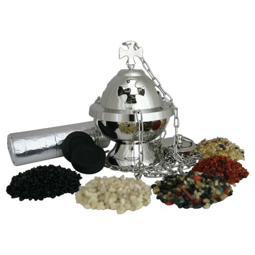 Set di incenso con croce H16 – 7 pezzi – incenso Oman Ecclesia 4 incenso chiesa & carbone 40 mm