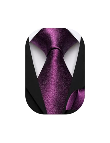 Image of Barry.Wang Boys Ties Pre-Tied Satin Solid Color Kids Tie Pocket Square Set Adjustable Formal Necktie Graduation School