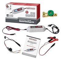 Dino KRAFTPAKET Bundle, 4A-6V/12V intelligentes Batterieladegerät, KFZ-Ladegerät, Erhaltungsladegerät, und Batterie Trennschalter für Auto, PKW, Boot – Ansicht 5