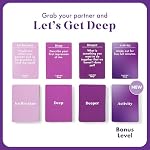 Let's Get Deep par Relatable, Un Jeu de Cartes de Questions pour Couples, Idéal pour des Idées de Soirée en Amoureux, Cadeaux pour Couples & Mariages, Parfait pour les Relations à Distance, Comprend 300 Cartes pour Renforcer l'Intimité