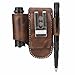TOURBON Men Leather EDC Organizer Sheath Handmade Tactical Multitool Pouch Holster Brown with Belt Clip