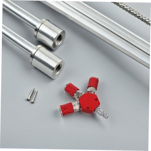 Control de flujo tres vías OUNONA rojo para mangueras de aire 6