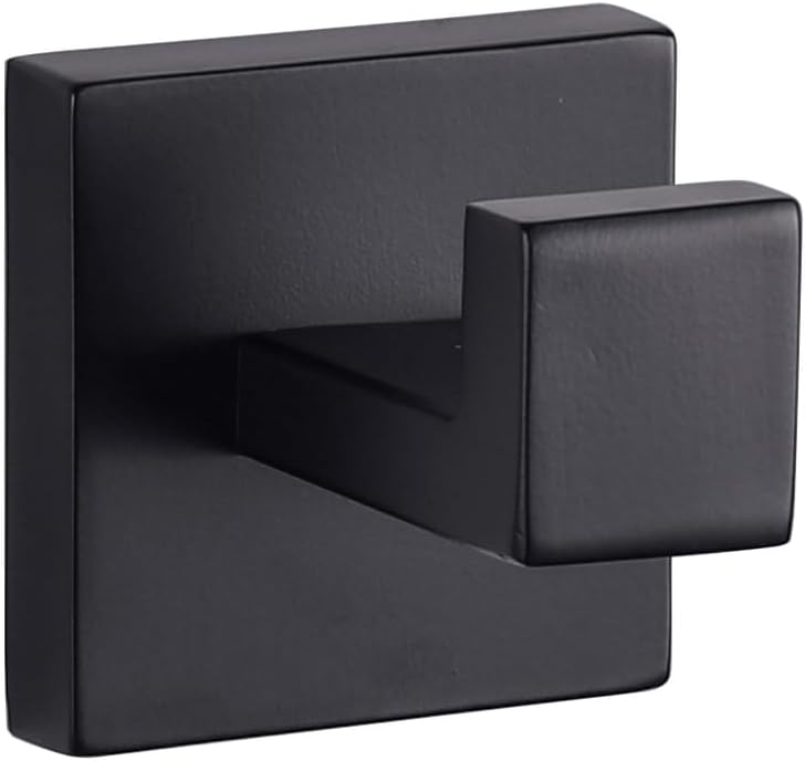 Bagno Lucido Robe Hook - Stainless Steel Matte Black Finish - Bathroom Hooks
