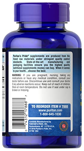 Puritan's Pride L-Arginine 1000Mcg , 100 Count (Pack Of 2) , Total 200 #TOP1