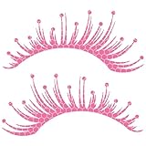 1 Pair Car Eyelashes for Headlights, Reflective DIY PVC Car Lashes, 9.8x4.4in Cute Decorative Stickers for Styling, Fun & Personalized Accessories, Style1