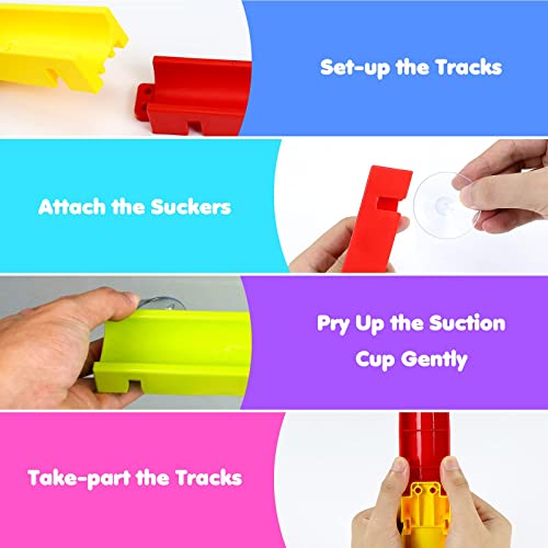 Bath Toys For Kids Ages 4-8 Water Toddler Bathtub Toys Ball Slide Track Diy Mold Free Wall Shower Toys With Suction Cups For Boys Girls Bath Time Ages 3 4 5 6 7 8(38Pcs) #TOP5