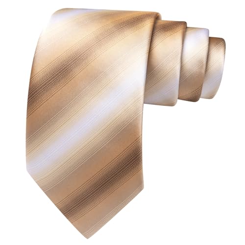 Image of Barry.Wang Plaid Ties for Men Silk Necktie Handkerchief Cuff Links Set