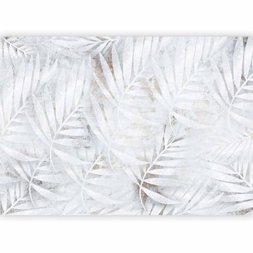 murando - Carta da parati Foglie tropicali 350x256 cm Fotomurali in TNT Murale alla moda Decorazione da Muro XXL Poster Gigante Design Carta per Pareti Soggiorno Palma blanc grigio b-C-0992-a-a