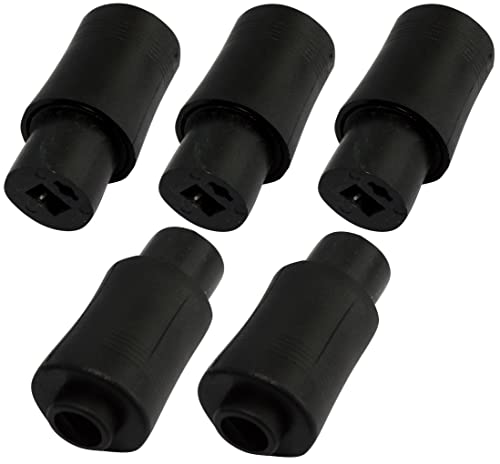 Aerzetix - 5 X Spina Connettore Din 2 Poli Pin Femmina Per Altoparlanti