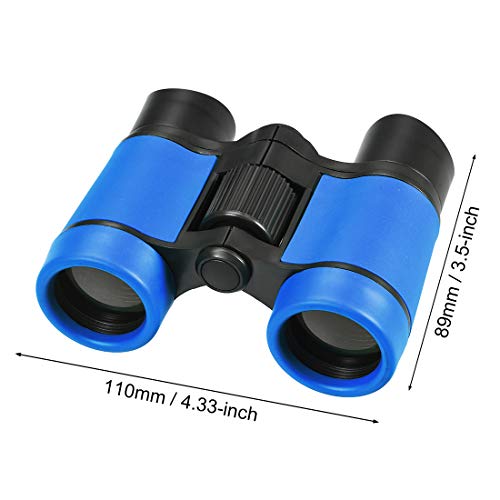 Binoculares compactos plegables 4x30 azul cielo con correa miniatura 2