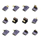 安心の日本企業 MSL FORCE Micro Mini HDMIオス/メス 変換アダプタ 8K@60Hz 4K@120Hz UHD2.1 HDCP 3D ストレート L字 U字 LEDライト cbk-05