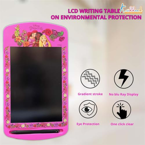 Image of Princess 10.5 Inch LCD Writing Tablet for Kids, Electronic Drawing Pad & Doodle Board, Reusable Travel Slate for Girls, Educational Birthday Gift for 3 4 5 6 7 8 9 10 Year Olds, Pink