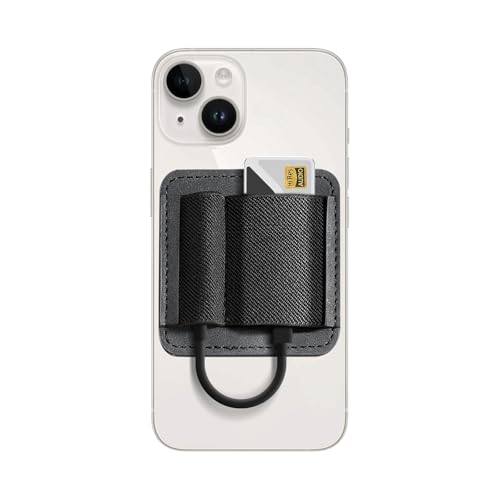 SHANLING Magnetic Leather DAC Case K2, Strong Magnet, DAC Pocket, Powerful Suction, Android Cell Phone Back Clip, DAC Accessories - Black（Compatible with UA2-UA7 UA3 UA4 UA6 UA7 Full Series & More）