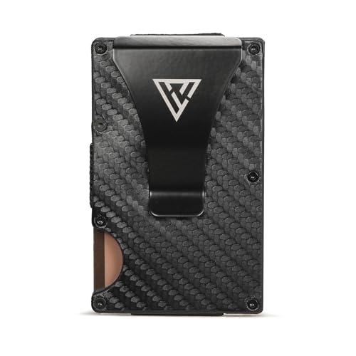 Wallets for men, Men's Minimalist Credit Card Holder - Slim Wallet for Men Front Pocket Metal Wallet with Money Clip (Carbon Fiber)
