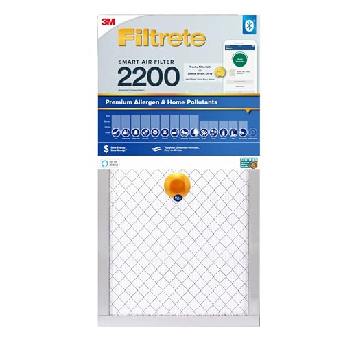 Filtrete 14x25x1 Smart Air Filter, MPR 2200 MERV 13, 1-Inch Premium Allergen & Home Pollutant Air Filters for AC and Furnace, 2 Filters