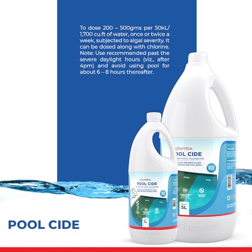 Image of Chemtex Pool Cide | Swimming Pool Water Algaecide | Removes Green, Black, Mustard Algae (1L)