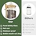 holoith Glass Jars with Bamboo Lids and Spoons, 16 oz Glass Storage Containers with Lids for Dry Food Storage Sugar, Coffee, Nuts, Cookie, Candy, Tea, Airtight Kitchen Canisters Spice Jars