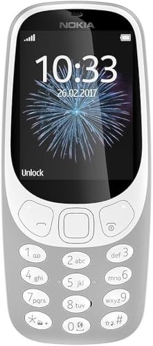 Nokia 3310 Dual Sim portable avec caméra intégrée et design rétro gris