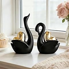 Black Swan With Gold Heart