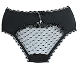 aishani Sissy Pouch Panties Men's Hipster Lace Bikini Briefs Lingerie Underwear,M Black