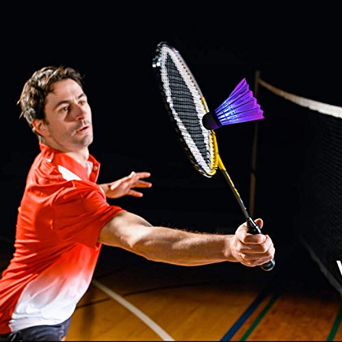 Arespark Led Badminton Shuttlecock, Dark Night Colorful Led Goose Feather Glow Birdies Lighting, Light Up Shuttle-Cocks Badminton Balls For Outdoor & Indoor Sports Activities #TOP1