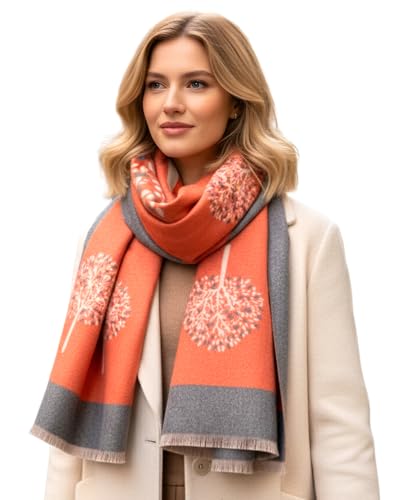 Cashmere Tree Life Blanket Scarf - Reversible Pashmina Shawl