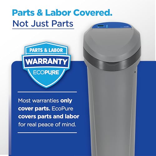 Image of EcoPure EPH130 Whole House Water Softener & Filtration System - 2-in-1 Design for Soft & Better-Tasting Drinking Water, AutoSense AI Technology