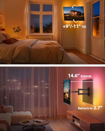 Pipishell Full Motion TV Wall Mount 200mm thumbnail 5